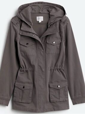 Stitch Fix Market & Spruce Kathleen Cargo Utility Hooded Jacket - Gray